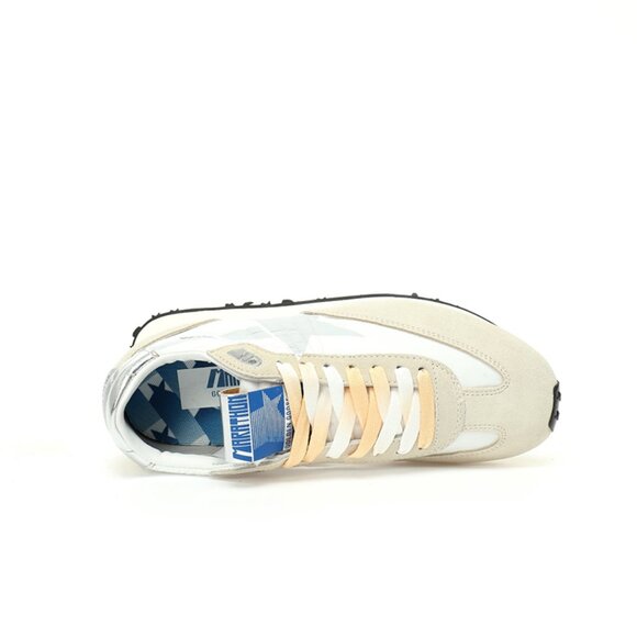 Cream & White & Gray Mens Marathon Running Sneakers By Golden Goose - Picture 7 of 8